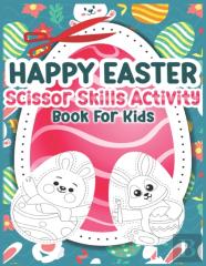 Happy Easter Scissor Skills Activity Book For Kids