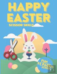 Happy Easter Scissor Skills Book For Kids | 25 Pages | Fun And Activity