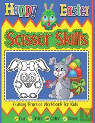 Happy Easter Scissor Skills Cutting Practice Workbook For Kids Cut Trace Color Paste