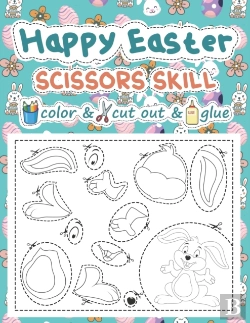Bertrand.pt - Happy Easter Scissors Skill Color And Cut Out And Glue