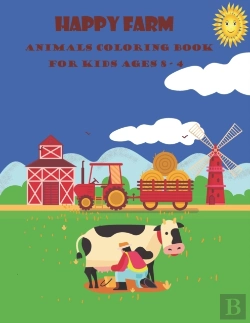 Bertrand.pt - Happy Farm Animals Coloring Book For Kids Ages 4-8