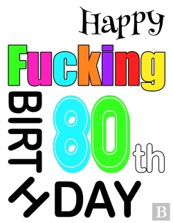Bertrand.pt - Happy Fucking 80th Birthday: Large Print