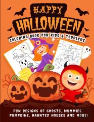Happy Halloween Coloring Book For Kids And Toddlers