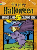 Happy Halloween Stained Glass Jr. Coloring Book