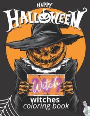 Happy Halloween Witches Coloring Book