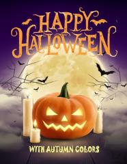 Happy Halloween With Autumn Colors