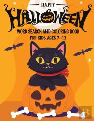 Happy Halloween Word Search & Coloring Book For Kids Ages 7-12