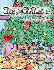 Happy Holidays Coloring Book For Adults: