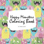 Happy Monsters Coloring Book For Children (8.5x8.5 Coloring Book / Activity Book)
