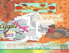 Happy Thanksgiving Adult Coloring & Activity Book. A Thanksgiving Variety Puzzle Book With Word Search, Crossword, Sudoku, Mazes, And A Thanksgiving Coloring Book In One!