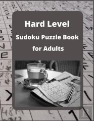 Hard Level Sudoku Puzzle Book For Adults
