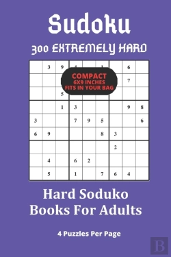 Bertrand.pt - Hard Soduko Books For Adults 4 Puzzles Per Page 300 Puzzles Compact Fits In Your Bag