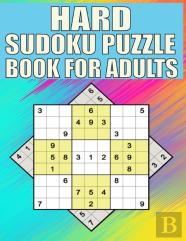Hard Sudoku Puzzle Book For Adults