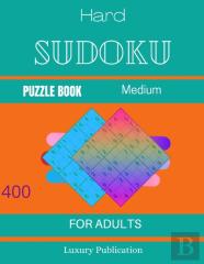 Hard Sudoku Puzzle Book Medium-400 For Adults