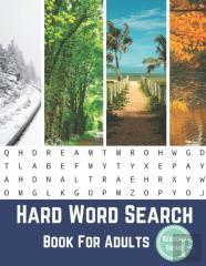 Hard Word Search Book For Adults Seasons Theme