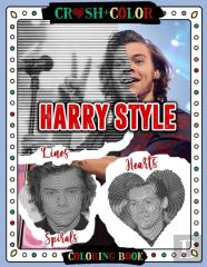 Harry Style Lines Spirals Hearts Coloring Book