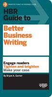 Hbr Guide To Better Business Writing (Hbr Guide Series)