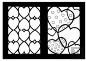 Hearts Stained Glass Coloring Book