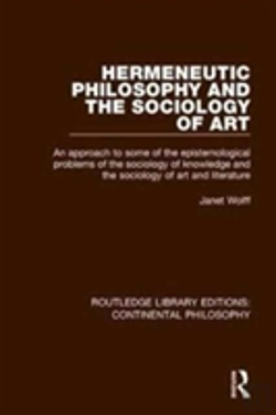 Bertrand.pt - Hermeneutic Philosophy And The Sociology Of Art