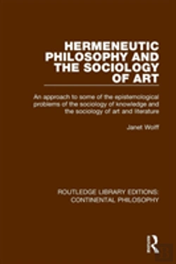 Bertrand.pt - Hermeneutic Philosophy And The Sociology Of Art
