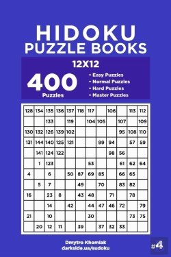 Bertrand.pt - Hidoku Puzzle Books - 400 Easy To Master Puzzles 12x12 (Volume 4)