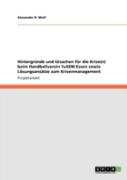 Hintergrande Und Ursachen Far Die Krise(N) Beim Handballverein Tusem Essen Sowie Laã‚Â¶Sungsansaã‚Â¤Tze Zum Krisenmanagement