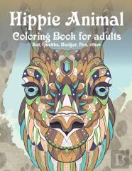 Hippie Animal - Coloring Book For Adults - Bat, Quokka, Badger, Fox, Other
