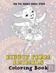 Hippie Farm Animals - Coloring Book - Yak, Pig, Rabbit, Horse, Other