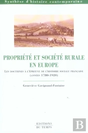Histoire Capes/Agregation; Propriete Et Societe Rurale En Europe
