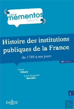 Bertrand.pt - Histoire Des Institutions Publiques De La France De 1789 À Nos Jours (10e Édition)