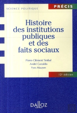 Bertrand.pt - Histoire Des Institutions Publiques Et Des Faits Sociaux (12e Édition)