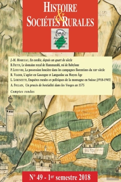 Bertrand.pt - Histoire & Sociétés Rurales, N° 49/2018-1