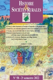 Histoire & Sociétés Rurales, N° 58/2022-2