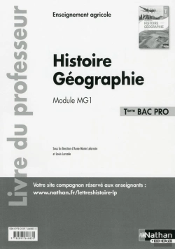 Bertrand.pt - Histoire Et Géographie - Module Mg 1 - Term Bac Pro Agricole - Professeur 2017