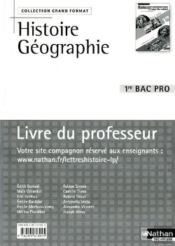 Bertrand.pt - Histoire-Geographie 1ere Bac Pro (Grand Format) Livre Du Professeur 2010