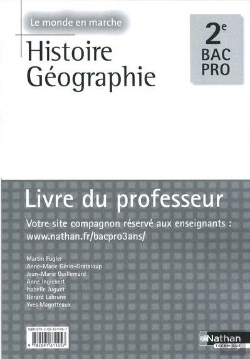 Bertrand.pt - Histoire-Géographie ; 2nde Bac Pro ; Livre Du Professeur