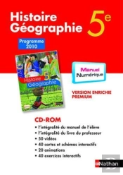 Histoire-Géographie ; 5ème ; Cd-Rom Du Manuel Numérique Enrichi Premium (Édition2010)