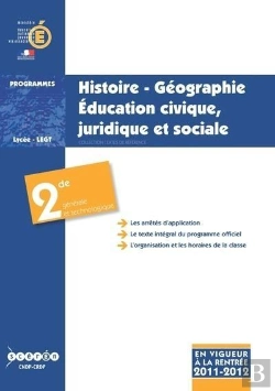 Bertrand.pt - Histoire, Geographie, Education Civique, Juridique Et Sociale - Classes De 2e Editione Generale Et Tech