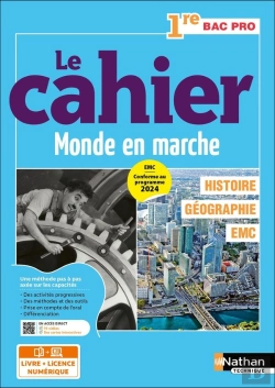 Bertrand.pt - Histoire - Géographie - Emc - 1re Bac Pro - Coll. Le Monde En Marche - Éd. 2025 - Livre + Licence