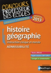 Histoire/Geographie Session 2013 Admissibilite
