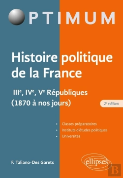 Bertrand.pt - Histoire Politique De La France : Iiie, Ive, Ve Républiques (1870 À Nos Jours) (2e Édition)