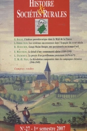 Histoires Et Societes Rurales 27