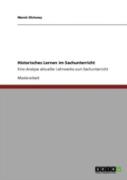 Historisches Lernen Im Sachunterricht