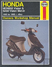 Honda Ne/Nb50 Vision And Sa50 Vision Met-In Owner'S Workshop Manual