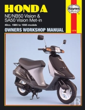 Honda Ne/Nb50 Vision And Sa50 Vision Met-In Owner'S Workshop Manual