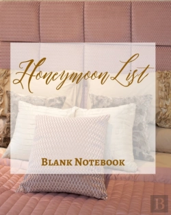 Bertrand.pt - Honeymoon List - Blank Notebook - Write It Down - Pastel Rose Pink Gold Brown - Abstract Modern Contemporary Minimal