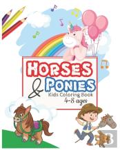 Horses And Ponies Kids Coloring Book
