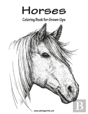 Horses Coloring Book For Grown-Ups 1