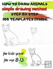 How To Draw Animals Simple Drawing Method Step By Step 100 Templates Inside