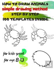 How To Draw Animals Simple Drawing Method Step By Step 100 Templates Inside